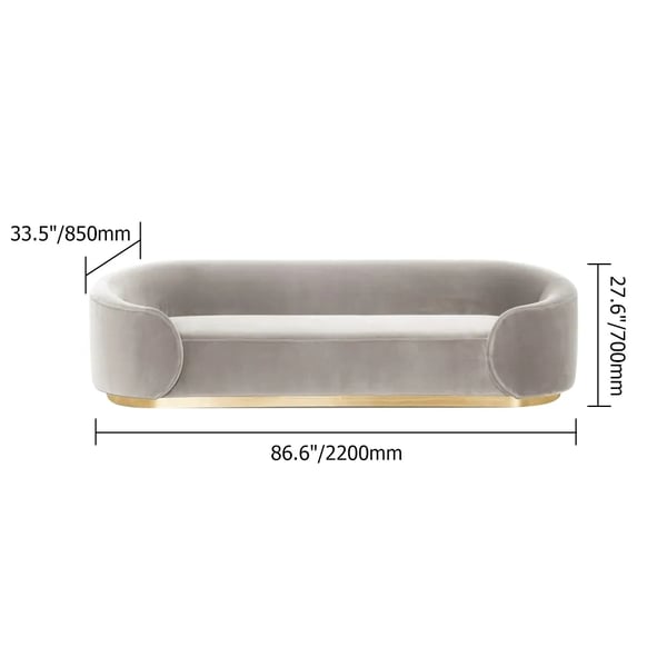 Zastosowalny rozmiar Moderny design Sofa aksamitna z pokrywą pokrywą 5