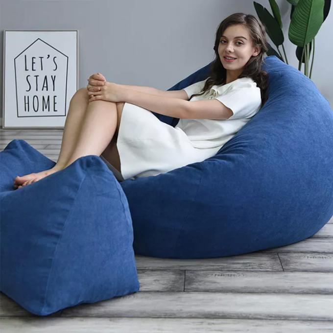 Zewnętrzne 7ft Giant Bean Bag Krzesło Lounge Soft Faux Fur Tkanina EPS wypełnienie 15
