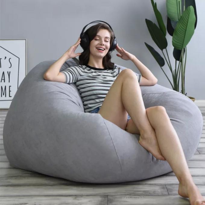 Zewnętrzne 7ft Giant Bean Bag Krzesło Lounge Soft Faux Fur Tkanina EPS wypełnienie 16