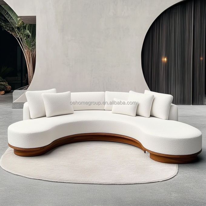 Meble do salonu Skandynawska aksamitna sofa Lekki luksus Kreatywny dwuosobowy fotel z materiałem obiciowym 3