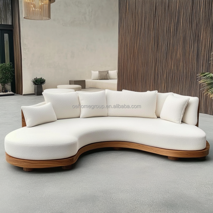Meble do salonu Skandynawska aksamitna sofa Lekki luksus Kreatywny dwuosobowy fotel z materiałem obiciowym 4