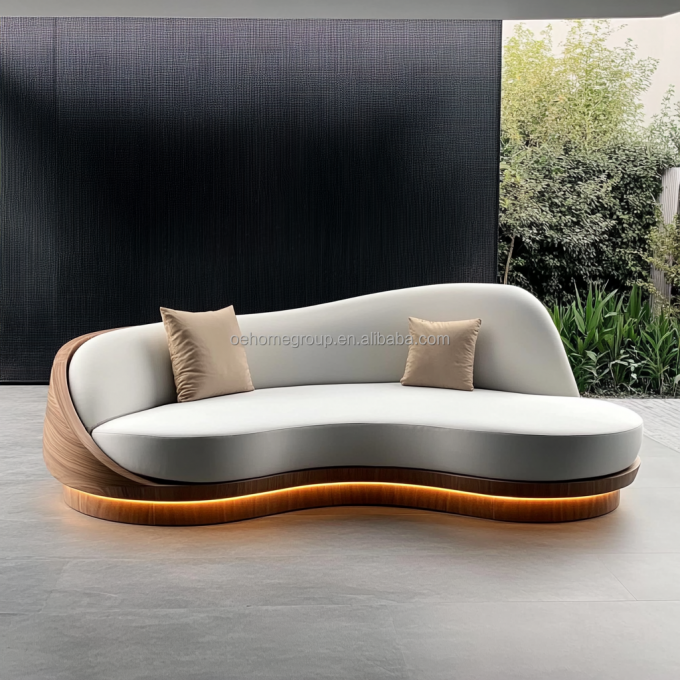 Wykrzywione modularne zęby tkaniny Dekoracja Sofa Przytulny sekcjonalny podłogi w kącie Sofa Meble nowoczesny salon 4