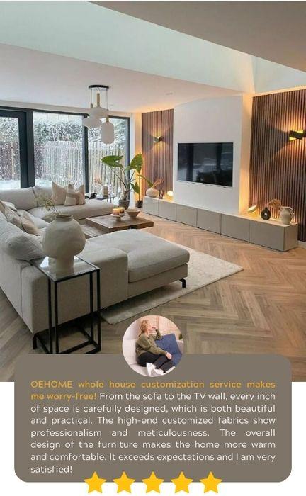 Elegantna drewniana kanapa sekcjonalna włoski projektant nowoczesny salon Willa z luksusową oryginalną skórą i mebliami 39