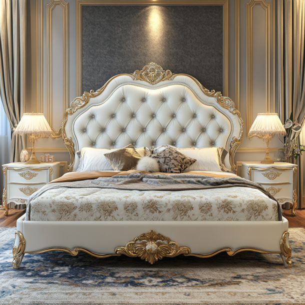 Dom meble do sypialni King Size Nowoczesny design Luksusowe łóżka dwuosobowe z dostosowanymi rozmiarami 3