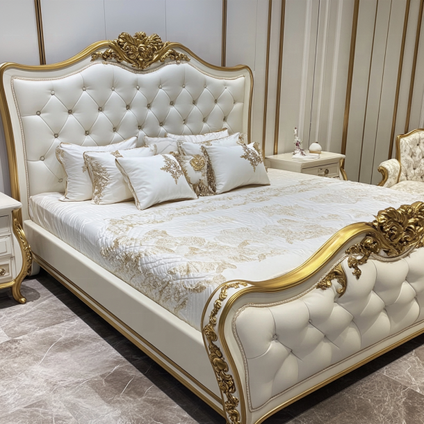 Dom meble do sypialni King Size Nowoczesny design Luksusowe łóżka dwuosobowe z dostosowanymi rozmiarami 6