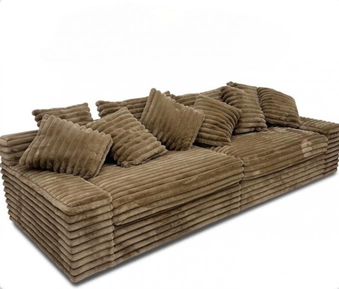Nowoczesny zestaw wypoczynkowy z tkaniny sztruksowej, leżanka, sofa dwuosobowa, dostawa do drzwi, kino, funkcja spania, do współczesnego salonu 5