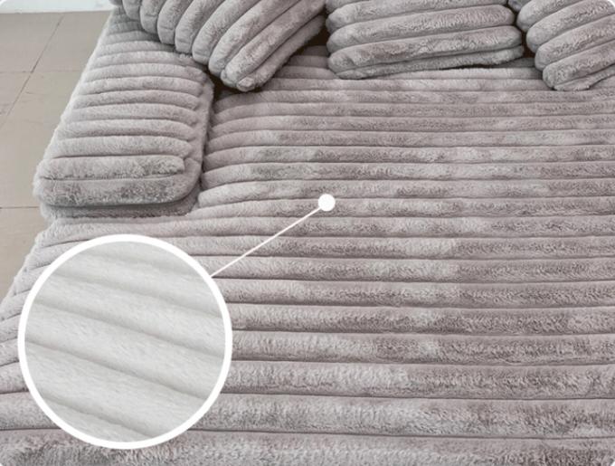 Nowoczesny zestaw wypoczynkowy z tkaniny sztruksowej, leżanka, sofa dwuosobowa, dostawa do drzwi, kino, funkcja spania, do współczesnego salonu 6