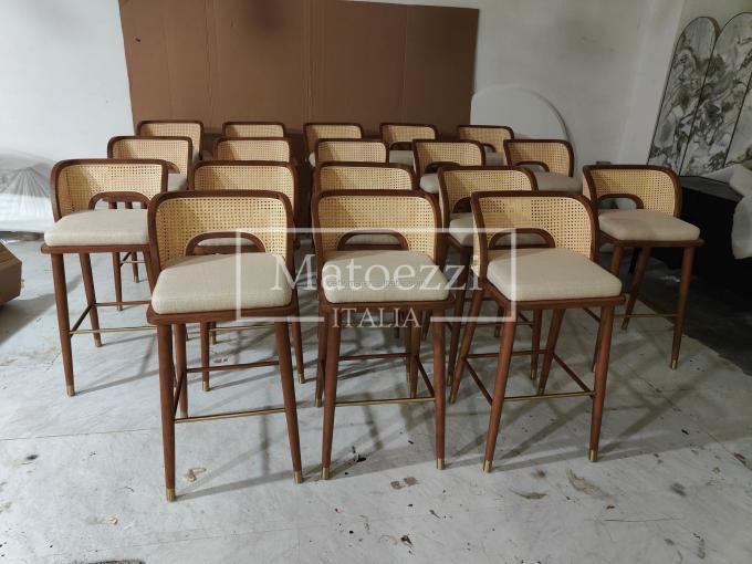 Nowoczesne meble z rutanu do kuchni Stołki do jadalni i salonu 8