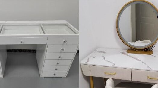 Nowoczesne luksusowe meble sypialnie funkcjonalne pokój sypialny z złotym pokryciem górnym i marmurową skórą ceramiczne szafki 11
