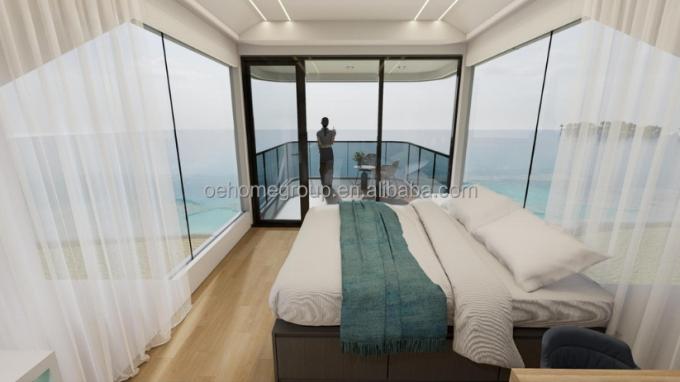 Modułowy 7 Luxury Prefab Steel Smart Tiny Space Capsule Dom Prefabrykowany Kapsuła Pokój Hotel Kapsuła Dom Na zewnątrz 9