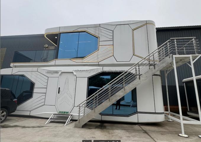 Modułowy 7 Luxury Prefab Steel Smart Tiny Space Capsule Dom Prefabrykowany Kapsuła Pokój Hotel Kapsuła Dom Na zewnątrz 15