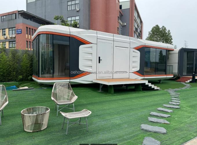Modułowy 7 Luxury Prefab Steel Smart Tiny Space Capsule Dom Prefabrykowany Kapsuła Pokój Hotel Kapsuła Dom Na zewnątrz 21