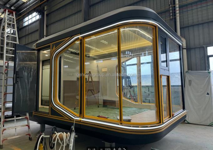 Modułowy 7 Luxury Prefab Steel Smart Tiny Space Capsule Dom Prefabrykowany Kapsuła Pokój Hotel Kapsuła Dom Na zewnątrz 24