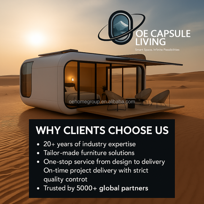 Modułowy 7 Luxury Prefab Steel Smart Tiny Space Capsule Dom Prefabrykowany Kapsuła Pokój Hotel Kapsuła Dom Na zewnątrz 32
