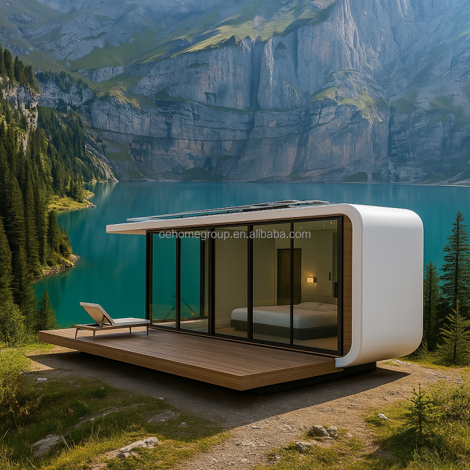 Modułowy 7 Luxury Prefab Steel Smart Tiny Space Capsule Dom Prefabrykowany Kapsuła Pokój Hotel Kapsuła Dom Na zewnątrz 3