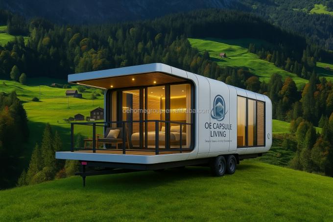 Modułowy 7 Luxury Prefab Steel Smart Tiny Space Capsule Dom Prefabrykowany Kapsuła Pokój Hotel Kapsuła Dom Na zewnątrz 6