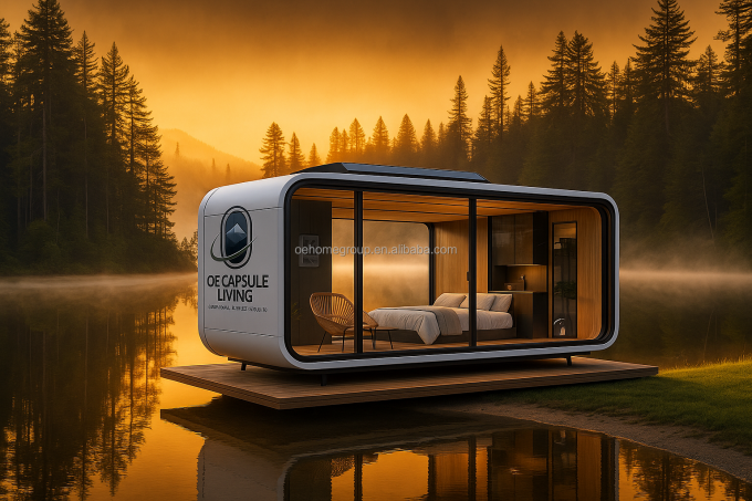 Modułowy 7 Luxury Prefab Steel Smart Tiny Space Capsule Dom Prefabrykowany Kapsuła Pokój Hotel Kapsuła Dom Na zewnątrz 5