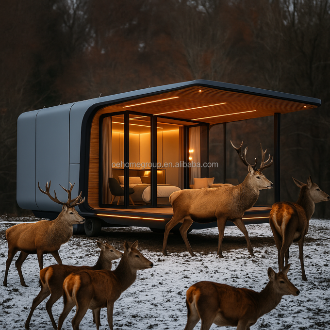 Luxury 20ft Modern Shipping Container House Małe mieszkaniowe Prefab Structure Steel For Hotels Wille Apartamenty 7