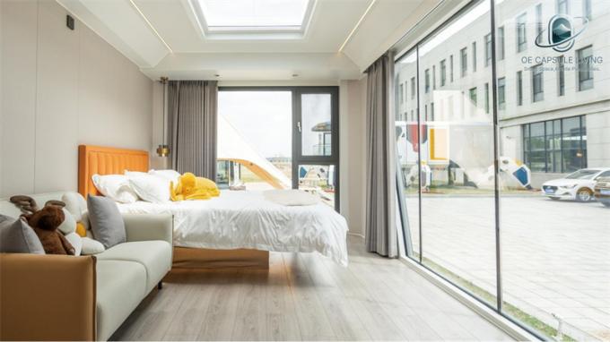 Luksusowa sypialnia salon nowoczesny prefabrykowany inteligentny mały modułowy kontener kapsuła dom hotel 5