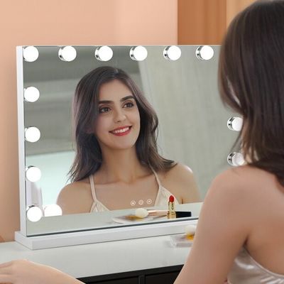 Nowoczesne Chrome Led Hollywood Vanity Mirror Zwiększające światła