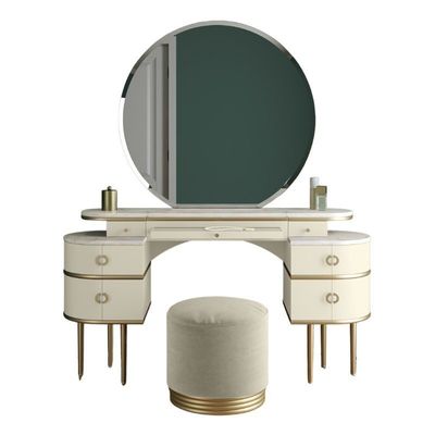 Zrównoważony makijaż Vanity Desk Dressing Table Krzesło Set ODM