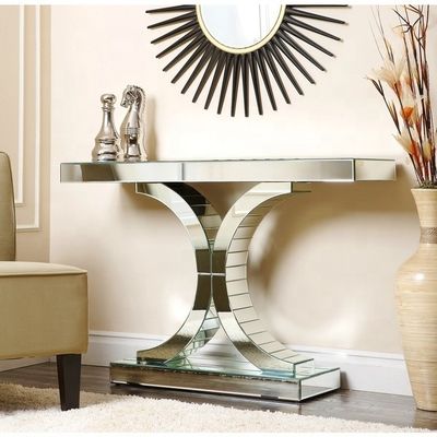 Accent Crystal Mirrored Console Table Hotel Meble wejściowe