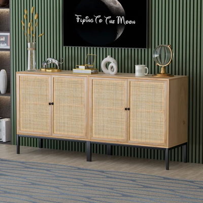 Dekoracyjny MDF Slat Wooden Kabinet Sideboard Kuchnia Apartament