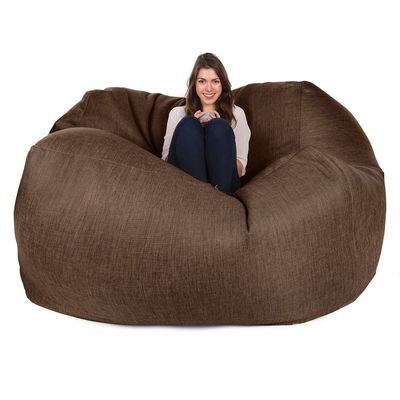 Zewnętrzne 7ft Giant Bean Bag Krzesło Lounge Soft Faux Fur Tkanina EPS wypełnienie