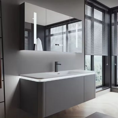Zamontowany na ścianie szafki łazienkowej 60 Inch Vanity Single zlew