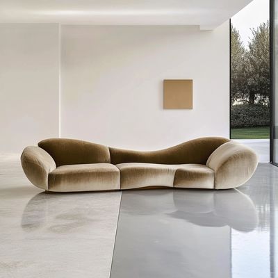 Sofa narożna w stylu aksamitnym Nowoczesny design Salon w kształcie U Hotel Light Luxury Modular combination
