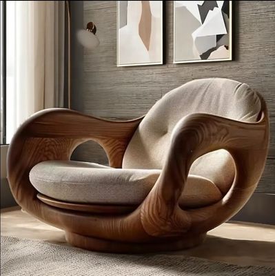 Hotelowy rozkładany fotel typu 1, włoski, z litego drewna, pojedynczy, kreatywny, konwertowalny, design kabiny pierwszej klasy
