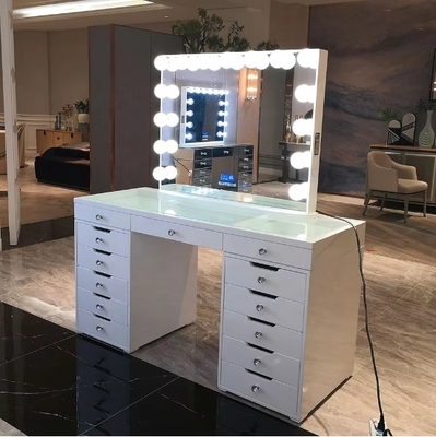 Lustro kosmetyczne z lampami lustrzane lustro kosmetyczne z 15 lampami LED