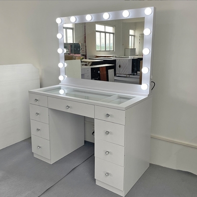 Ekran dotykowy Metalowy ramy 14 żarówki makijaż lusterko z światłami Led Vanity Mirror