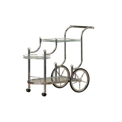 Metalowe Modern Drinks Trolley Gold Glass Bar Cart Hotel Serwowanie jedzenia