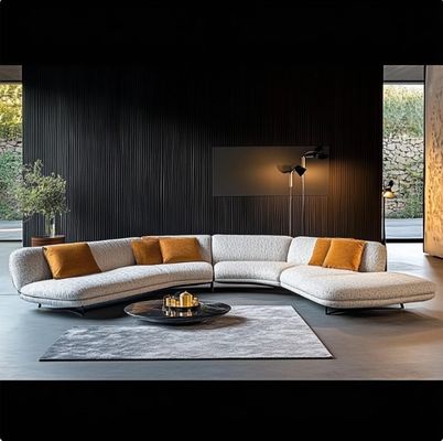 Minimalistyczna kanapa salon włoski design mody dla relaksu i komfortu w czasie wolnym